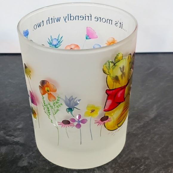 NWOT Disney Winnie the Pooh "its more friendly with two" frosted flower tumblers - Picture 4 of 4